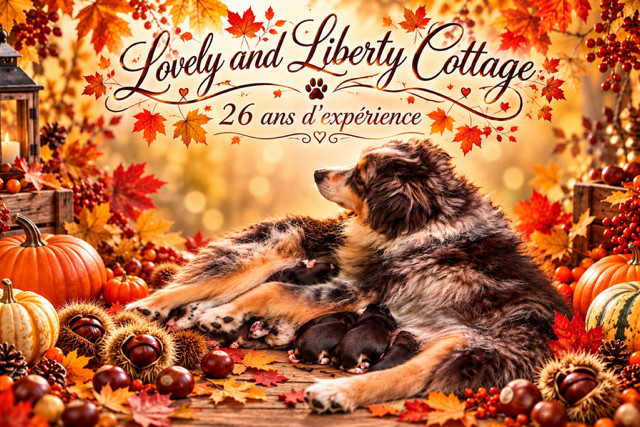 Chiot Berger Américain Miniature  Lovely And Liberty Cottage
